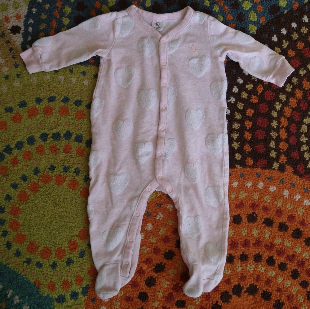 Light Pink Sleeper with White Hearts